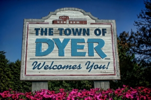 Dyer, Indiana welcome sign