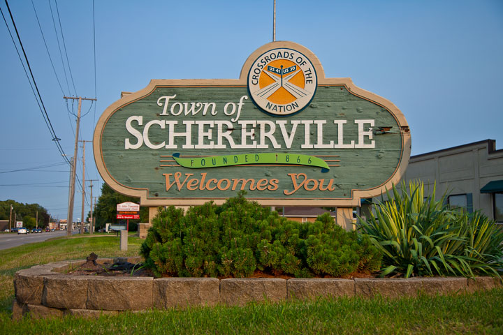 Welcome to Schererville, Indiana Schererville, Indiana welcome sign