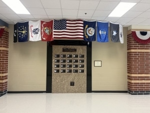 The Lake Central High School "Wall of Honor" is a large indoor display that honors LCHS alumni who gave their last measure of devotion to the cause of freedom.